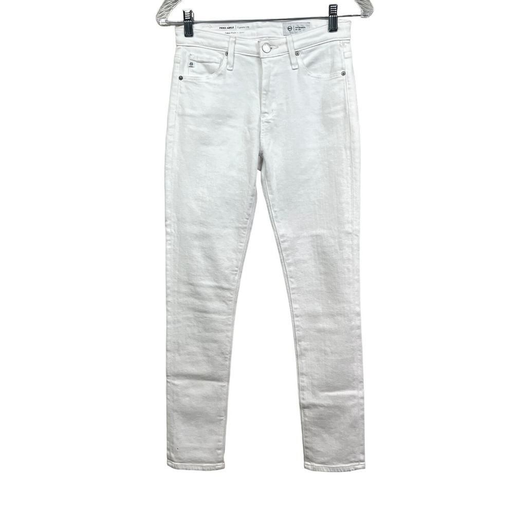 AG Adriano Goldschmied Women Jeans Prima Ankle Cigarette Stretch White Size 24R*